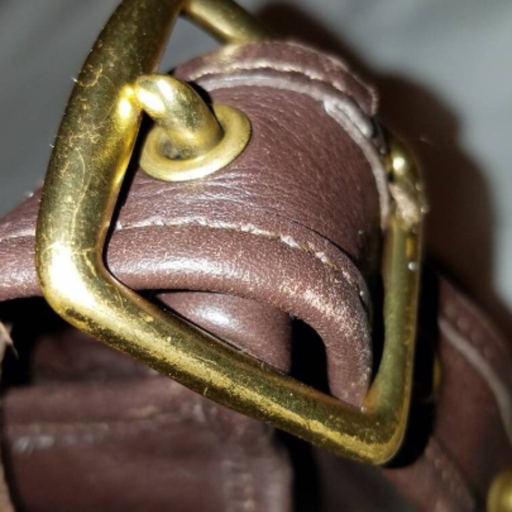 Vintage Deep Brown Leather Saddle Bag Style Purse. - Picture 3 of 8